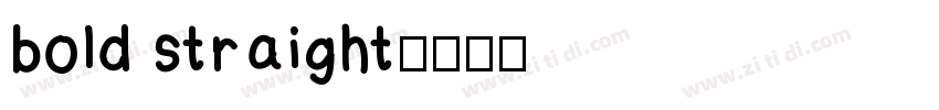bold straight字体转换